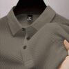 manfinity casualcool قميص بولو كاجوال للرجال ذو لون واحد بأزرار أمامية وأكمام قصيرة 7