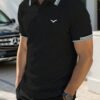 manfinity mode قميص بولو رسمي رجالي صيفي كاجوال بأكمام قصيرة مع حواف متباينة، للمناسبات manfinity mode قميص بولو رسمي رجالي صيفي كاجوال بأكمام قصيرة مع حواف متباينة، للمناسبات