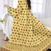shein najma عباءة أنثوية كاجوال أزرق داكن بأكمام طويلة وطبعات زهرية، ربيع/خريف 1