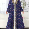 shein najma عباية أنثوية كاجوال طويلة الأكمام مطبوعة بالزهور، للربيع والخريف 6
