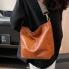 حقيبة يد كبيرة السعة بطراز بوهيمي، حقيبة كتف/متقاطعة بحزام عريق عتيق، حقيبة دلو عالية الجودة للتنقل 3
