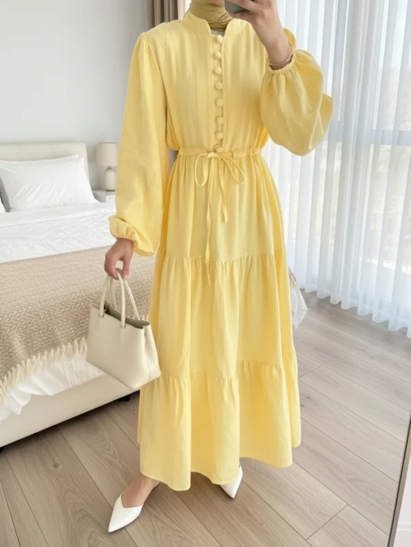 رداء طويل أنيق للنساء بلون موحد مع أزرار وحزام مربوط بعقدة وأكمام طويلة على شكل فانوس وحاشية مرقعة، مناسب للربيع والصيف والخريف والشتاء والاستخدام اليومي وأعياد الميلاد والحفلات والعشاء الرسمي والمواعدة 14