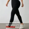 shein petite بنطلون رياضي كاجوال مرتفع الخصر مطاطي أحادي اللون للسيدات 8