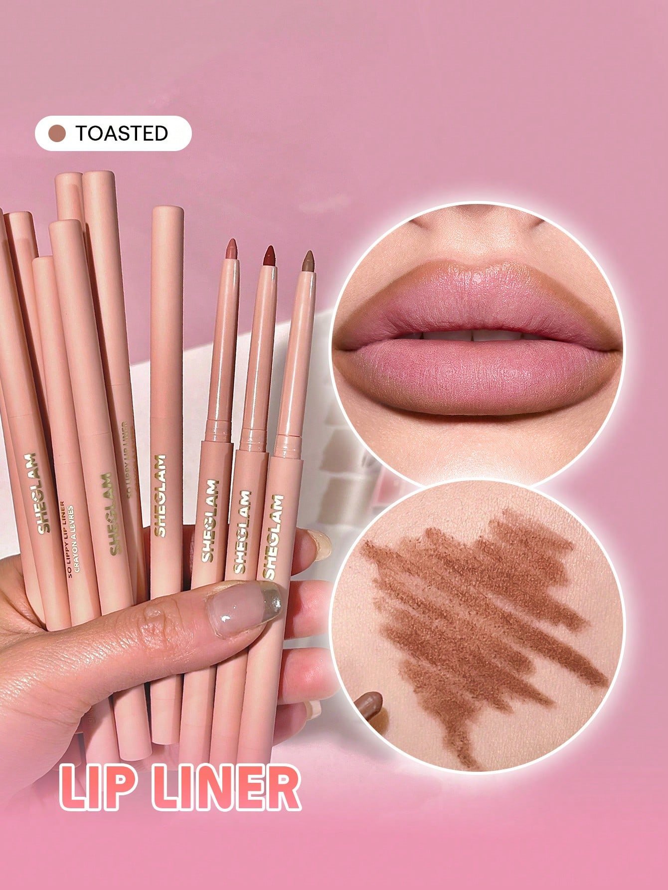 sheglam قلم تحديد الشفاه so lippy قلم تحديد الشفاه الكريمي غير اللامع misty rose ذو الصبغة العالية لا يتلاشى بسهولة، ناعم كالحرير، لون غير لامع، مكياج الشفاه، حفلة عيد الميلاد ، قلم تحديد الشفاه روج محدد قوس شفايف علامة تجارية جمال مكياج ميكب مستحضرات تجم 2