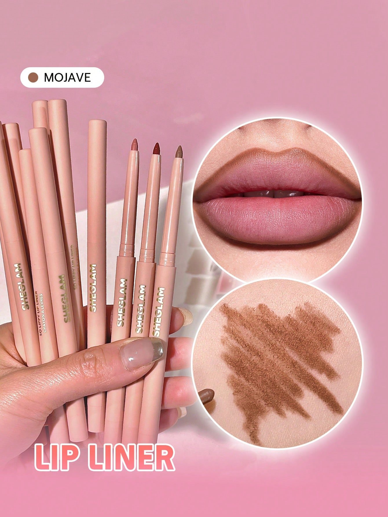 sheglam قلم تحديد الشفاه so lippy قلم تحديد الشفاه الكريمي غير اللامع misty rose ذو الصبغة العالية لا يتلاشى بسهولة، ناعم كالحرير، لون غير لامع، مكياج الشفاه، حفلة عيد الميلاد ، قلم تحديد الشفاه روج محدد قوس شفايف علامة تجارية جمال مكياج ميكب مستحضرات تجم 7
