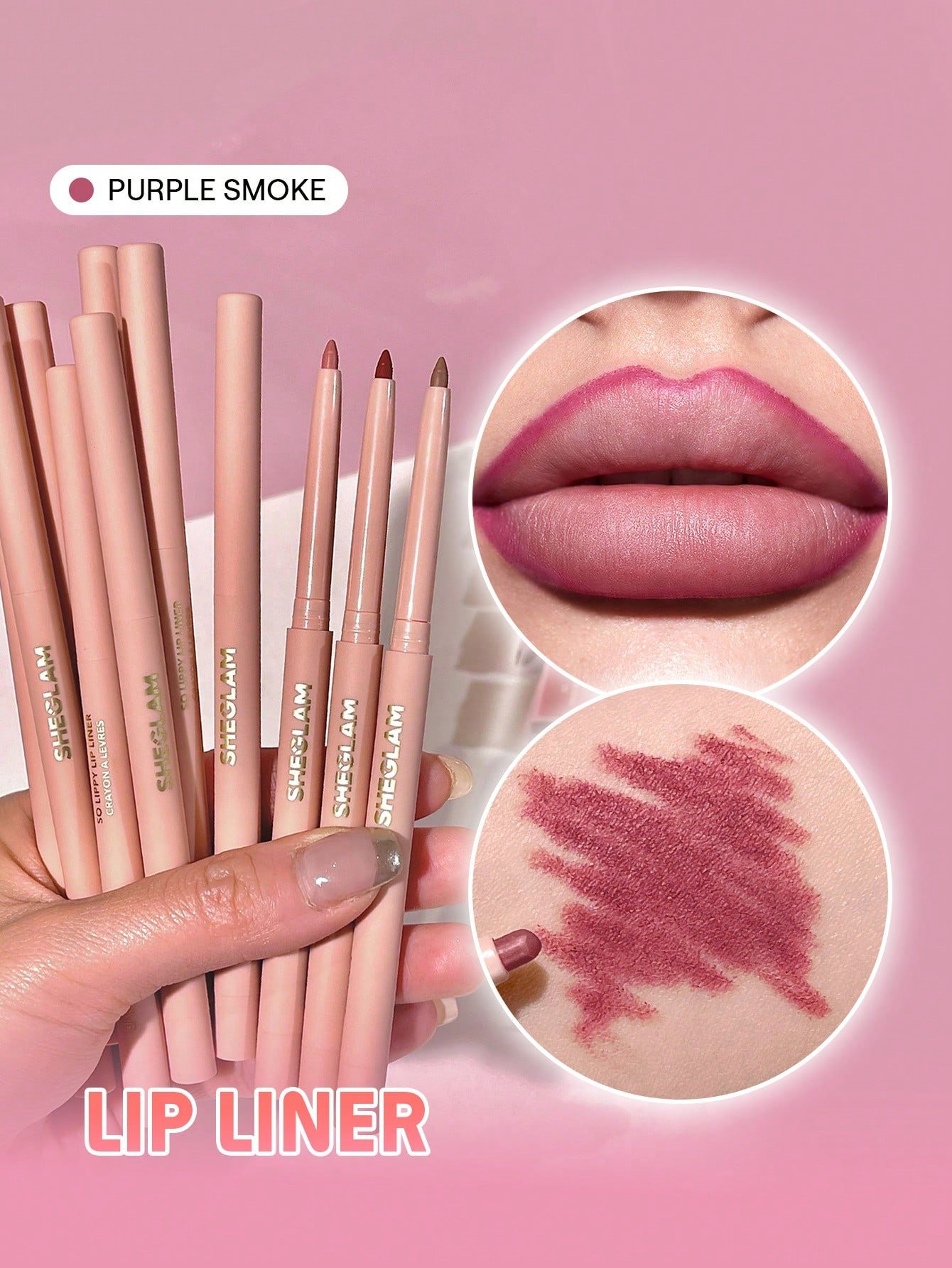 sheglam قلم تحديد الشفاه so lippy قلم تحديد الشفاه الكريمي غير اللامع misty rose ذو الصبغة العالية لا يتلاشى بسهولة، ناعم كالحرير، لون غير لامع، مكياج الشفاه، حفلة عيد الميلاد ، قلم تحديد الشفاه روج محدد قوس شفايف علامة تجارية جمال مكياج ميكب مستحضرات تجم 8