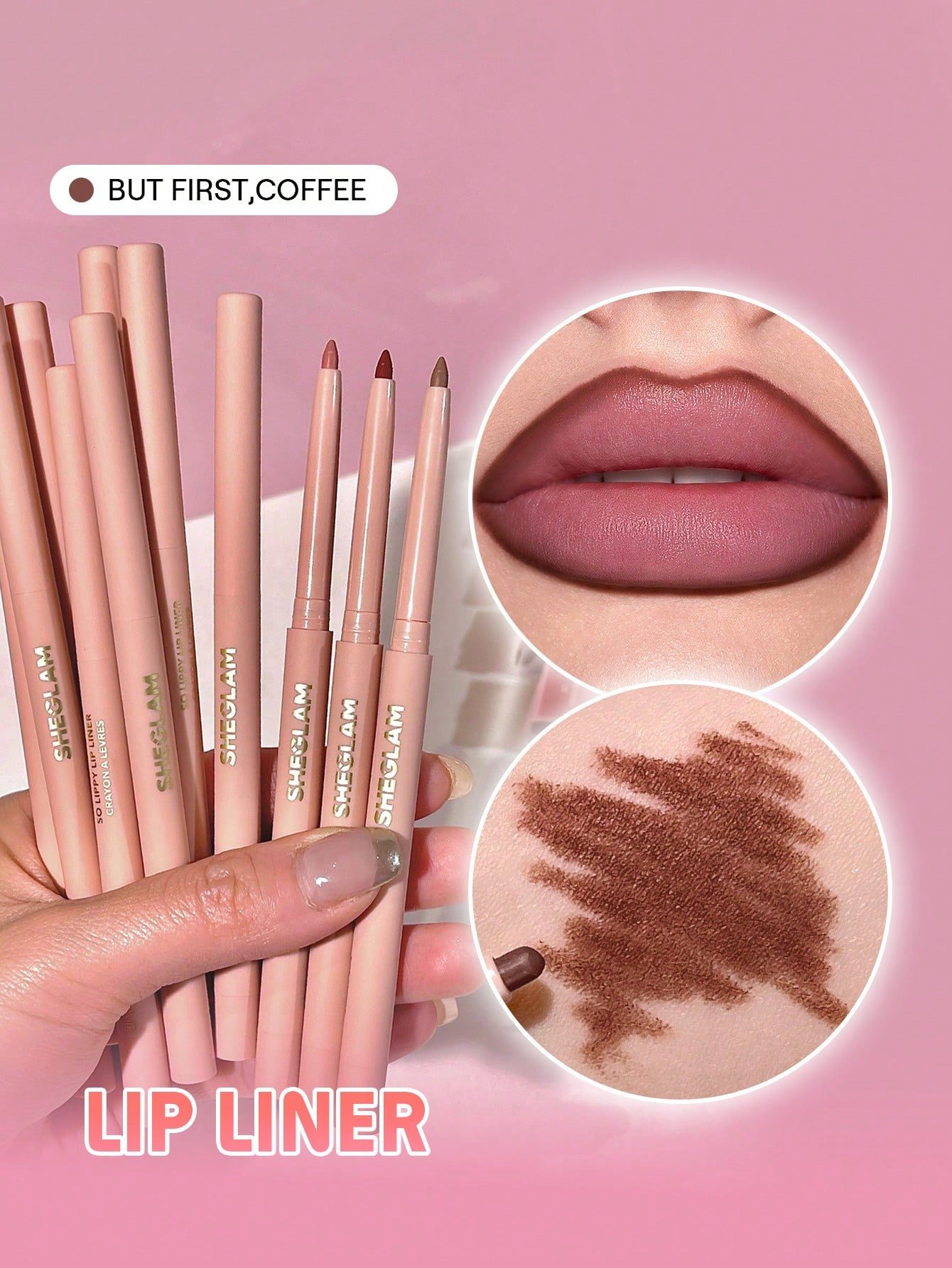sheglam قلم تحديد الشفاه so lippy قلم تحديد الشفاه الكريمي غير اللامع misty rose ذو الصبغة العالية لا يتلاشى بسهولة، ناعم كالحرير، لون غير لامع، مكياج الشفاه، حفلة عيد الميلاد ، قلم تحديد الشفاه روج محدد قوس شفايف علامة تجارية جمال مكياج ميكب مستحضرات تجم 9