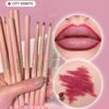 sheglam قلم تحديد الشفاه so lippy قلم تحديد الشفاه الكريمي غير اللامع misty rose ذو الصبغة العالية لا يتلاشى بسهولة، ناعم كالحرير، لون غير لامع، مكياج الشفاه، حفلة عيد الميلاد ، قلم تحديد الشفاه روج محدد قوس شفايف علامة تجارية جمال مكياج ميكب مستحضرات تجم 11