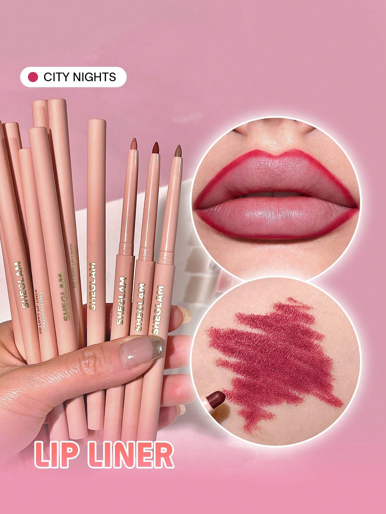 sheglam قلم تحديد الشفاه so lippy قلم تحديد الشفاه الكريمي غير اللامع misty rose ذو الصبغة العالية لا يتلاشى بسهولة، ناعم كالحرير، لون غير لامع، مكياج الشفاه، حفلة عيد الميلاد ، قلم تحديد الشفاه روج محدد قوس شفايف علامة تجارية جمال مكياج ميكب مستحضرات تجم 11