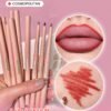 sheglam قلم تحديد الشفاه so lippy ولكن أولاً، قلم تحديد الشفاه الكريمي غير اللامع بلون القهوة، ذو صبغة عالية لا يتلاشى بسهولة، ناعم حريري، لون غير لامع، مكياج الشفاه، حفلة عيد الميلاد يوم ، قلم تحديد الشفاه 12