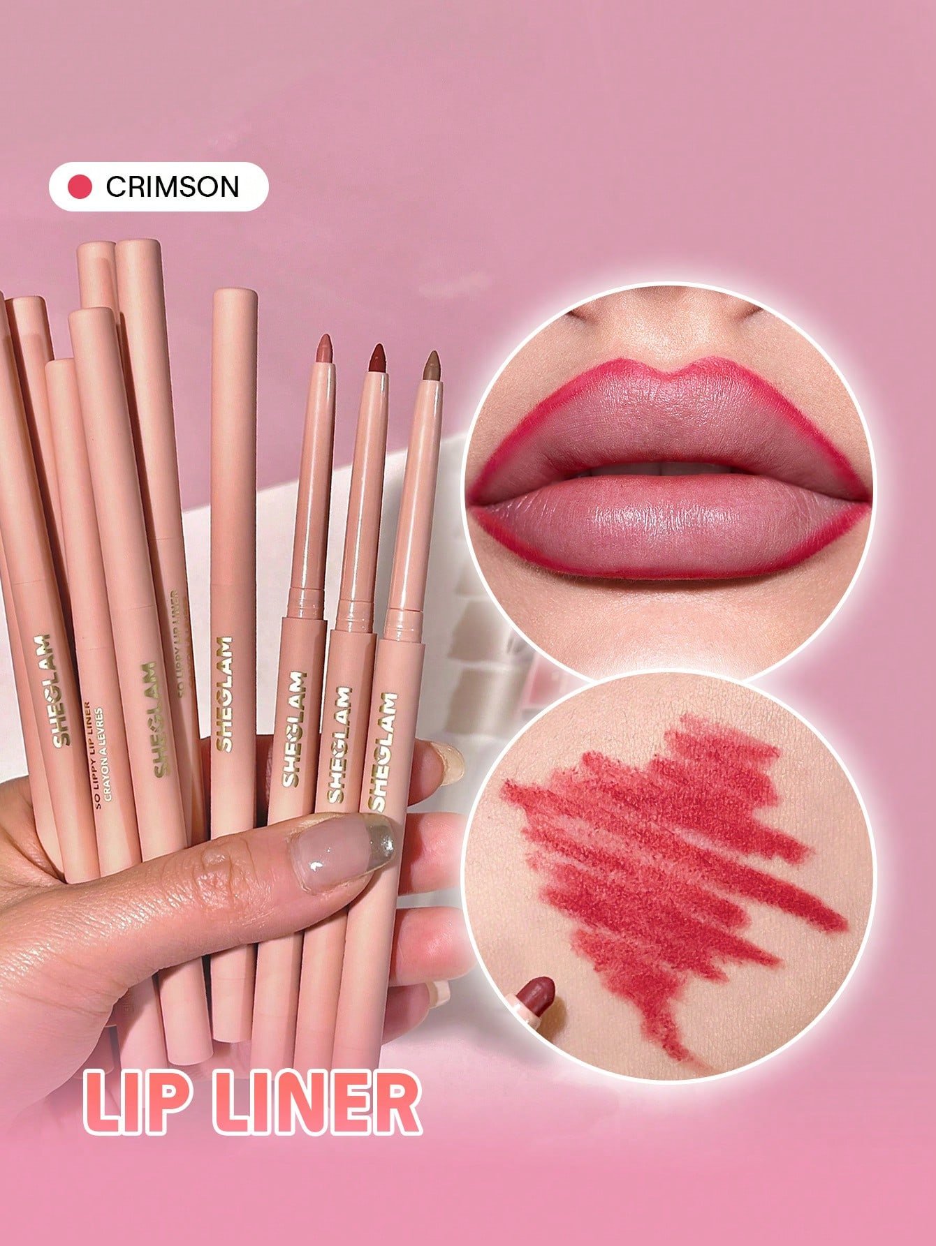 sheglam قلم تحديد الشفاه so lippy قلم تحديد الشفاه الكريمي غير اللامع misty rose ذو الصبغة العالية لا يتلاشى بسهولة، ناعم كالحرير، لون غير لامع، مكياج الشفاه، حفلة عيد الميلاد ، قلم تحديد الشفاه روج محدد قوس شفايف علامة تجارية جمال مكياج ميكب مستحضرات تجم 13