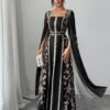 shein raffinéa فستان نسائي بياقة مربعة وأكمام طويلة، تصميم أكمام مخرمة، تأثير أكمام جرس، طباعة رقمية بتصميم حرف t شكل خط a، مناسب للاستخدام اليومي والحفلات والعطلات، بطراز 6
