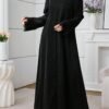 al najma عبايات رداء طويل فضفاض مناسب للنساء مع تطريز دانتيل، للارتداء اليومي 5