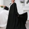 al najma عبايات رداء طويل فضفاض مناسب للنساء مع تطريز دانتيل، للارتداء اليومي 7