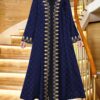 shein najma عباية أنثوية كاجوال طويلة الأكمام مطبوعة بالزهور، ربيع/خريف 1