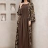 al najma فستان أنيق بأكمام طويلة مطبوع بالزهور للنساء 6