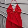 shein ملابس داخلية سكسية بحمالات رفيعة وياقة على شكل حرف v للمقاسات الكبيرة باللون الأحادي 2