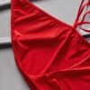 shein ملابس داخلية سكسية بحمالات رفيعة وياقة على شكل حرف v للمقاسات الكبيرة باللون الأحادي 3
