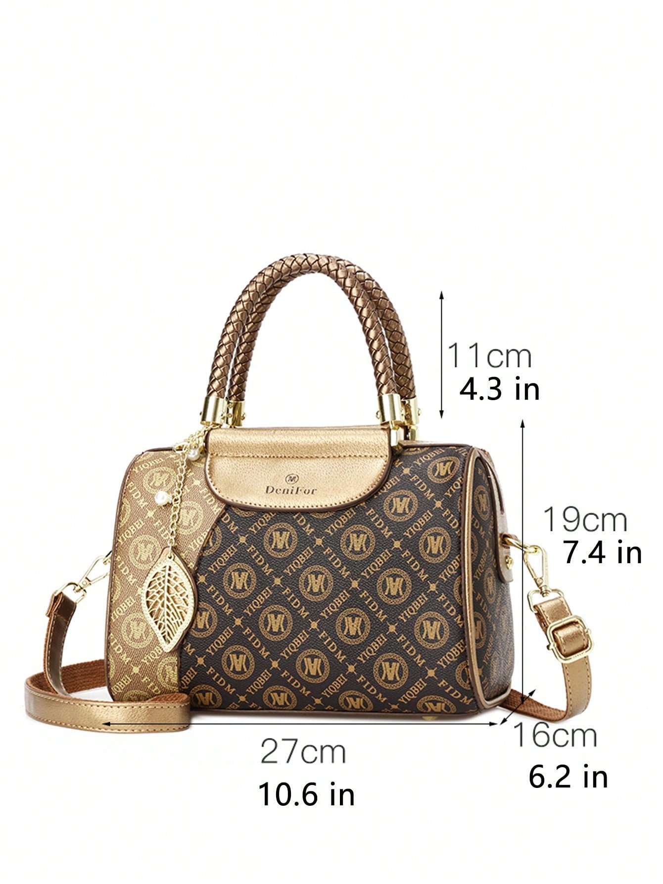 مجموعة 3 قطع حقيبة يد نسائية مطبوعة، حقيبة تسوق، حقيبة وسادة 9