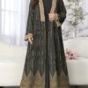 shein najma عباية عربية كاجوال طويلة الأكمام مطبوعة بطباعة رقمية زهرية للنساء ذوات الحجم الكبير، للربيع والخريف 2