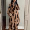shein lady قميص كاجوال أنيق للربيع والصيف والخريف والشتاء، ياقة منسوجة، أكمام بيشوب، جيوب، أكمام طويلة، مقاسات كبيرة، بدلة أنيقة للمكتب والتنقل للربيع والصيف، ملابس صيفية للنساء، ملابس عطلة للنساء، بدلة صيفية مكونة من قطعتين 3