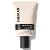 sheglam skin sync satin كريم أساس fair علامة تجارية جمال مكياج ميكب مستحضرات تجميل للنساء الفتيات مثالي لفصل الصيف الربيع مثالي ل y2k أزياء أنيقة عيد الأم هدية حفلة جاهز أفضل لون 48