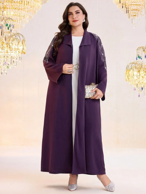 al najma عباية عربية أنيقة طويلة للمرأة بمقاسات كبيرة 2