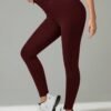 shein tall سروال أبيض مضفر ضيق مع تصميم بسيط للارتداء اليومي والنشاط، سروال أبيض للنساء 5