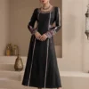 al najma فستان تركي وعربي تقليدي طويل مع طبعة على الياقة المربعة 6