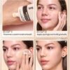 sheglam skin sync satin كريم أساس fair علامة تجارية جمال مكياج ميكب مستحضرات تجميل للنساء الفتيات مثالي لفصل الصيف الربيع مثالي ل y2k أزياء أنيقة عيد الأم هدية حفلة جاهز أفضل لون 42