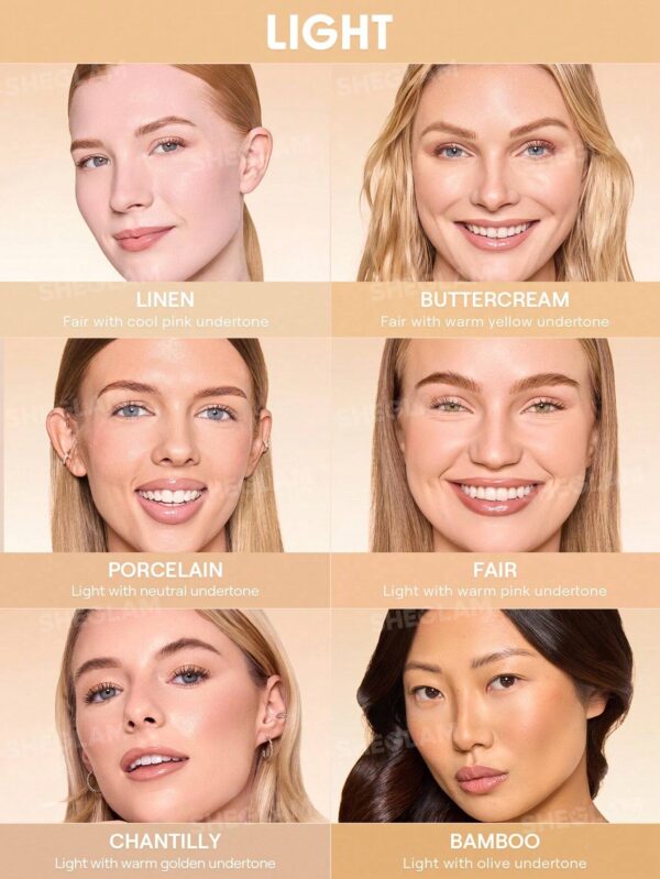 sheglam skin sync satin كريم أساس fair علامة تجارية جمال مكياج ميكب مستحضرات تجميل للنساء الفتيات مثالي لفصل الصيف الربيع مثالي ل y2k أزياء أنيقة عيد الأم هدية حفلة جاهز أفضل لون 44
