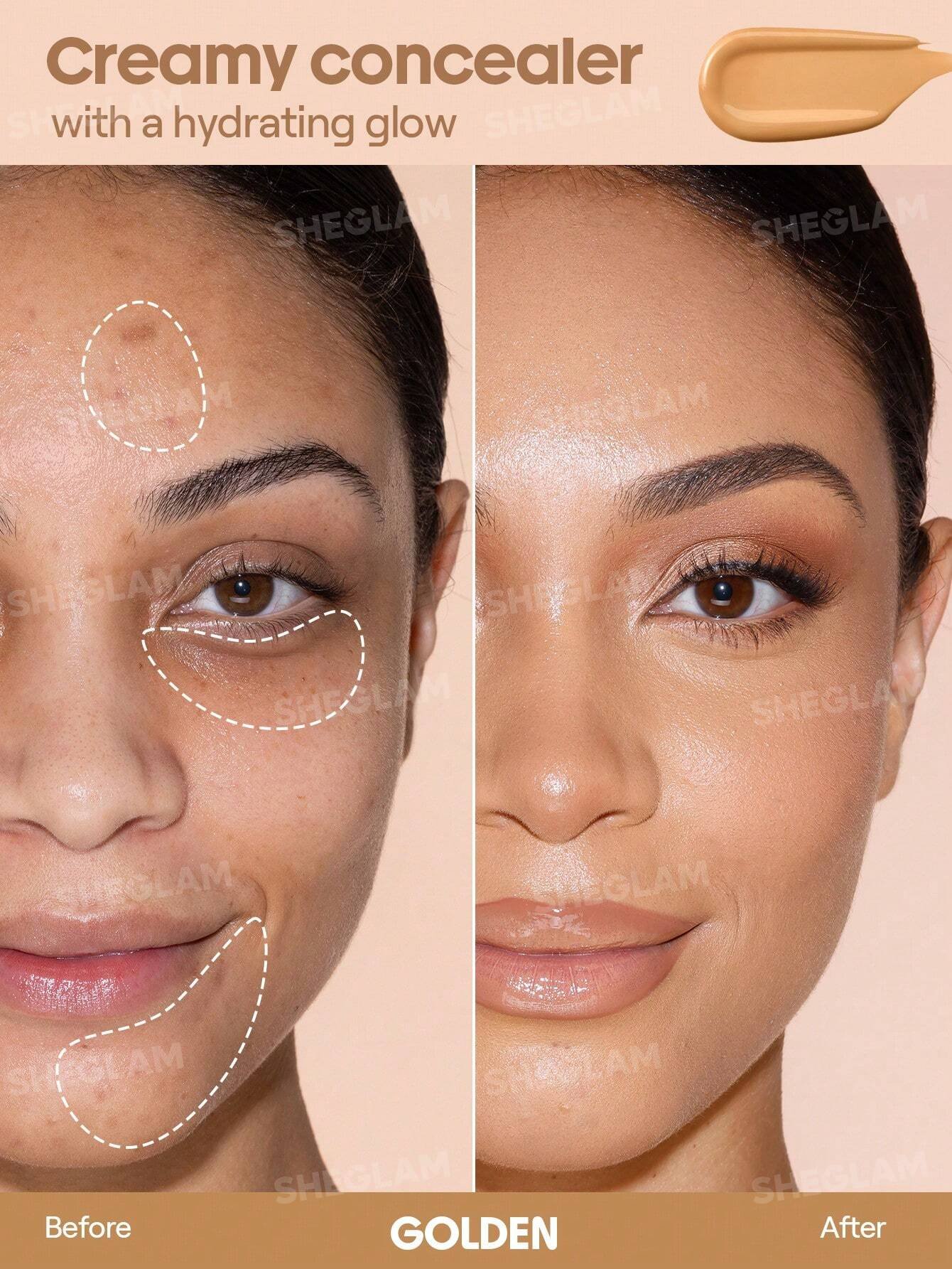 sheglam like magic كونسيلر مرطب golden علامة تجارية جمال مكياج ميكب مستحضرات تجميل للنساء الفتيات مثالي لفصل الصيف الربيع مثالي ل y2k أزياء أنيقة عيد الأم هدية حفلة جاهز أفضل لون 22