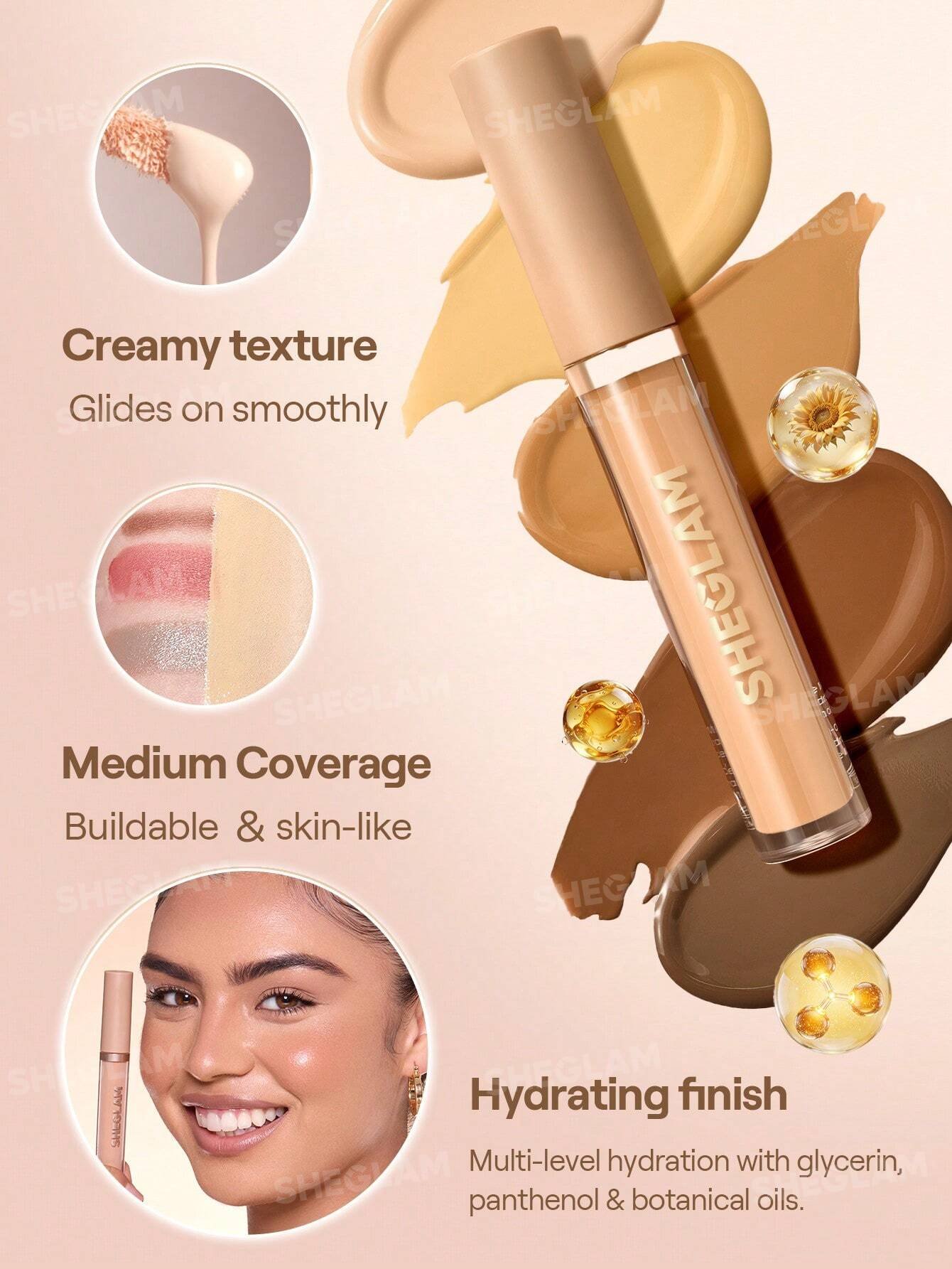 sheglam like magic كونسيلر مرطب golden علامة تجارية جمال مكياج ميكب مستحضرات تجميل للنساء الفتيات مثالي لفصل الصيف الربيع مثالي ل y2k أزياء أنيقة عيد الأم هدية حفلة جاهز أفضل لون 23