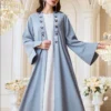 al najma رمضان عباية أنيقة للنساء مطرزة بالترتر، مفتوحة من الأمام، موديل خريفي 2