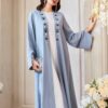 al najma رمضان عباية أنيقة للنساء مطرزة بالترتر، مفتوحة من الأمام، موديل خريفي 7