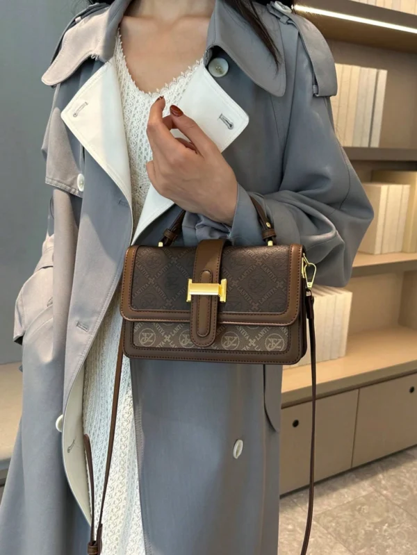 حقيبة يد نسائية، حقيبة كبيرة السعة بطراز قديم، حقيبة كروس بودي فاخرة من البولي يوريثان، حقيبة يد كلاسيكية وحقيبة كتف عادية للنساء 7