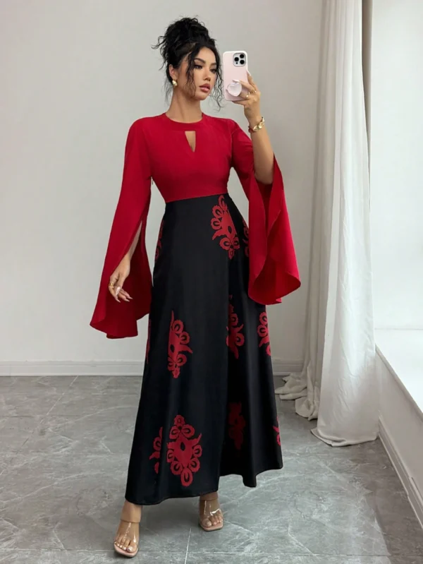 rafferiza فستان عصري للنساء مع تصميم ألوان متباينة لحفلات المناسبات/ليلة المواعدة، للربيع/الصيف 3