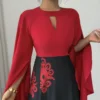 rafferiza فستان عصري للنساء مع تصميم ألوان متباينة لحفلات المناسبات/ليلة المواعدة، للربيع/الصيف 4