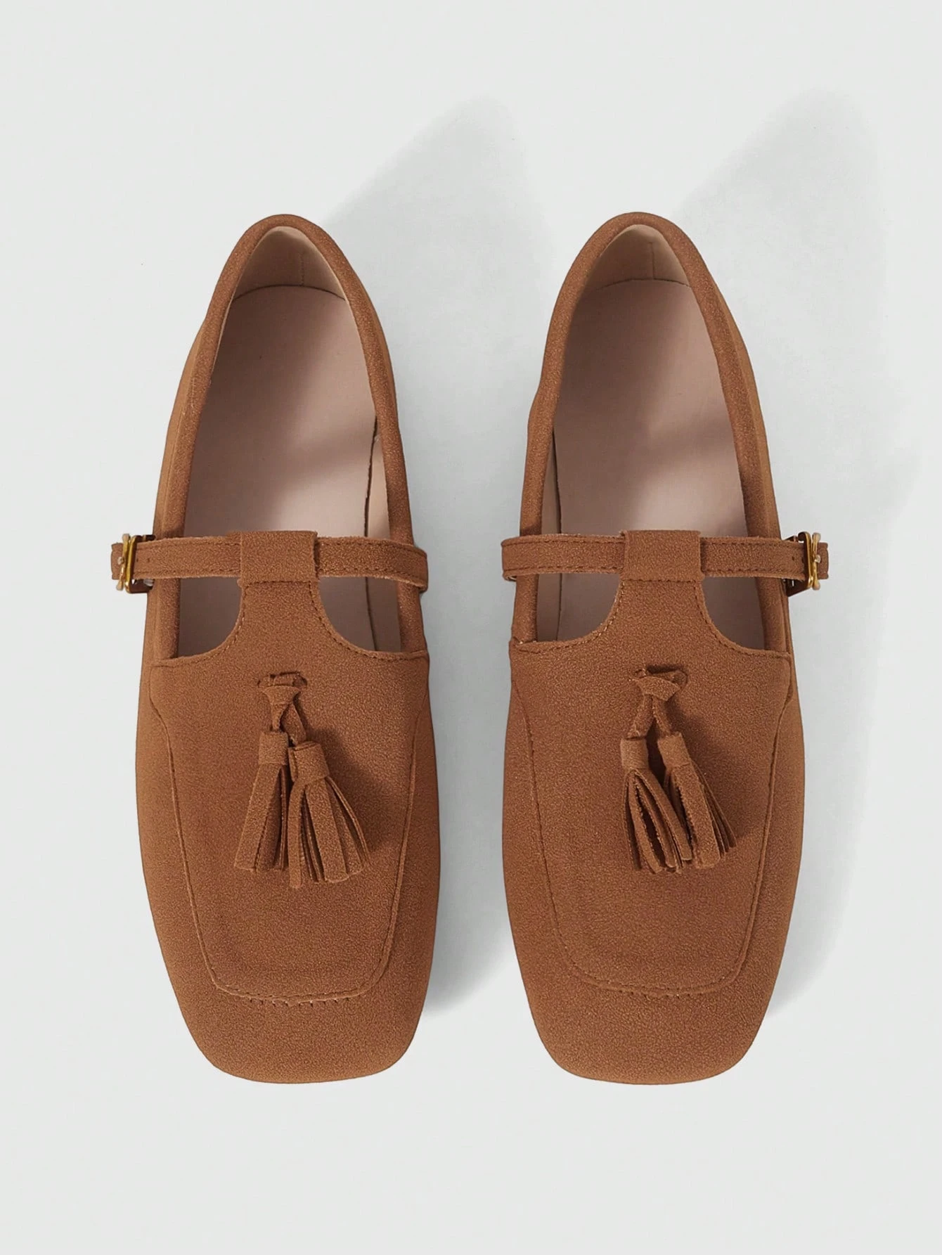 sleekvia أحذية نسائية كاجوال مسطحة متعددة الاستخدامات مزينة بتصميم إبزيم الشرابة 3