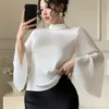 dazy قميص أنيق بأكمام طويلة فاخر وكريم 4