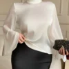 dazy قميص أنيق بأكمام طويلة فاخر وكريم 6