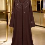 al najma عباءة نسائية أنيقة مزينة بالراين للحفلات