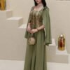 al najma رمضان فستان سهرة أنيق مع تنحيف الخصر، تصميم مُلطف للشكل، طراز متطور للمناسبات والحفلات والعطلات 3
