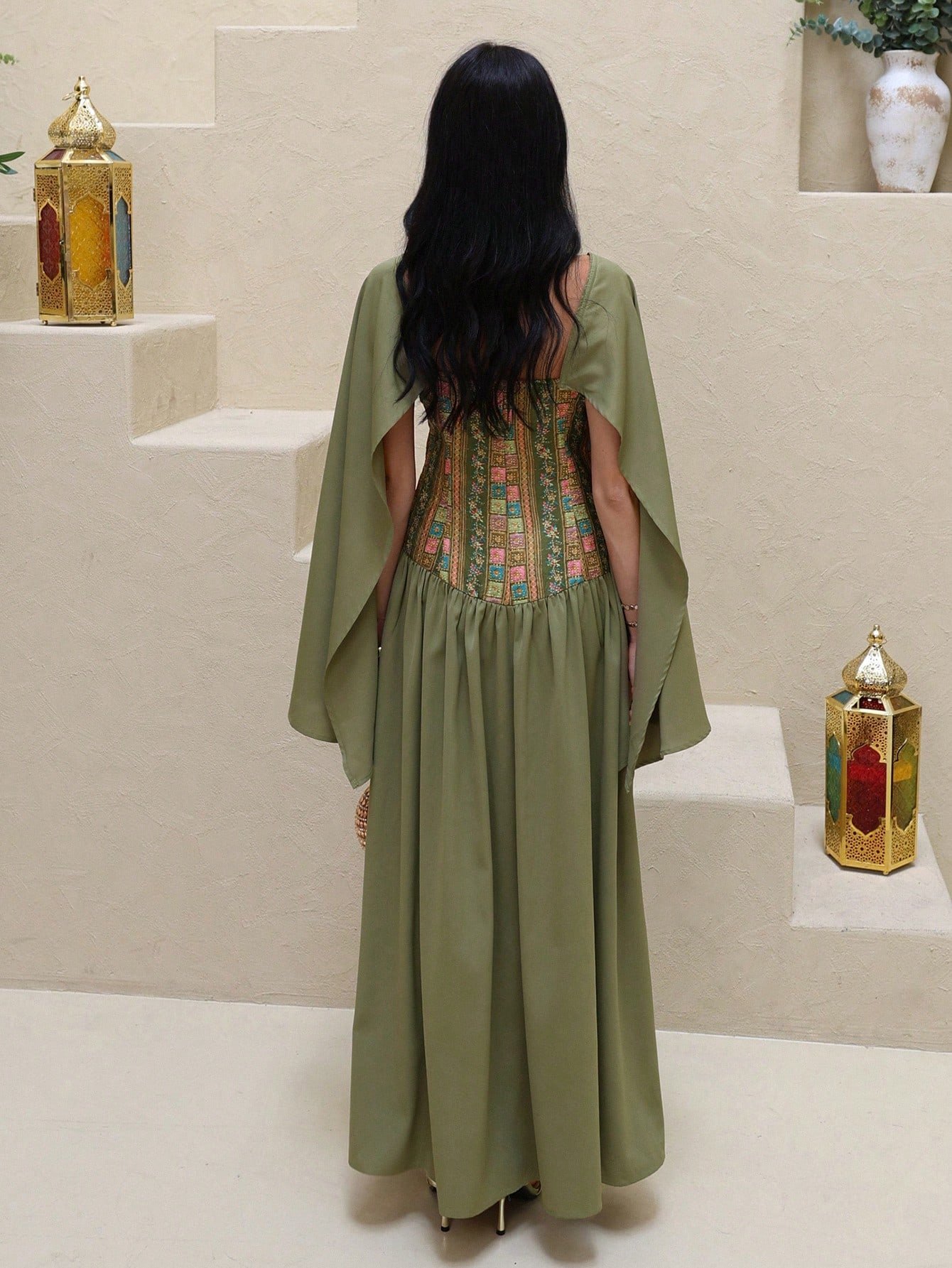 al najma رمضان فستان سهرة أنيق مع تنحيف الخصر، تصميم مُلطف للشكل، طراز متطور للمناسبات والحفلات والعطلات 7