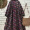 shein franclia فستان طويل فضفاض بطبعة زهرية عتيقة للنساء 2