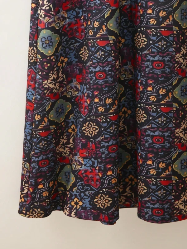 shein franclia فستان طويل فضفاض بطبعة زهرية عتيقة للنساء 4