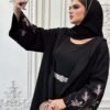 al najma عباءة نسائية فضفاضة مطرزة بالزهور مع كابوشون 5