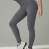 shein tall سروال أبيض مضفر ضيق مع تصميم بسيط للارتداء اليومي والنشاط، سروال أبيض للنساء 3