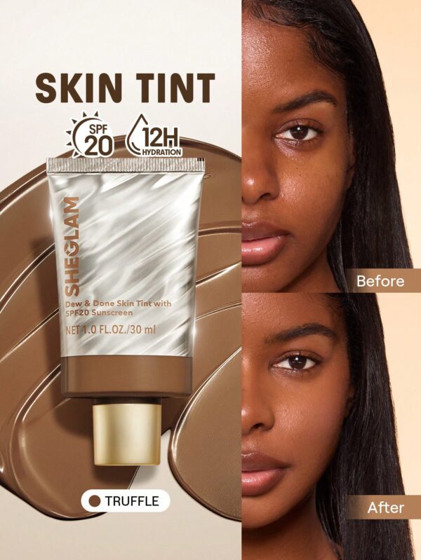 sheglam dew & done ملون خفيف للبشرة مع spf20 porcelain علامة تجارية جمال مكياج ميكب مستحضرات تجميل للنساء الفتيات مثالي لفصل الصيف الربيع مثالي ل y2k أزياء أنيقة عيد الأم هدية حفلة جاهز أفضل لون 28