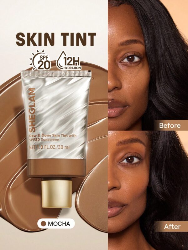 sheglam dew & done ملون خفيف للبشرة مع spf20 porcelain علامة تجارية جمال مكياج ميكب مستحضرات تجميل للنساء الفتيات مثالي لفصل الصيف الربيع مثالي ل y2k أزياء أنيقة عيد الأم هدية حفلة جاهز أفضل لون 26